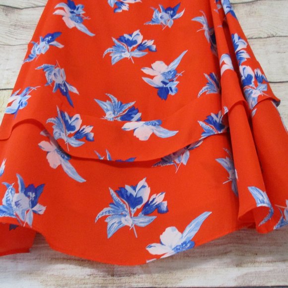 Ava & Viv Orange Floral Sleeveless 4X Blouse - Picture 7 of 10